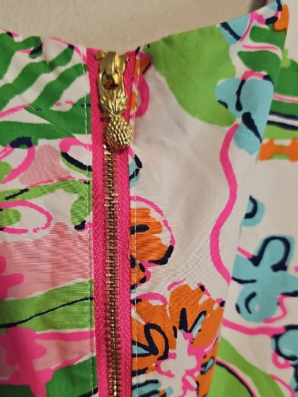 Lilly Pulitzer Target Pink Multi Floral Shift Dress with Lace Trim
